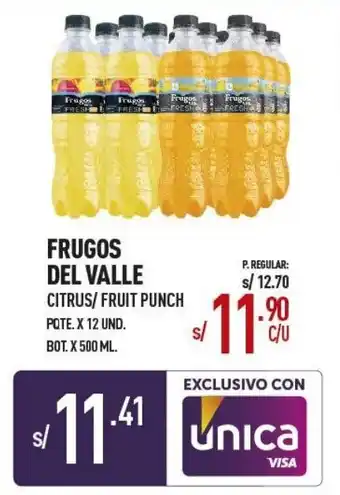 Vega Frugos Del Valle Citrus/Fruit Punch 12 x 500ml oferta