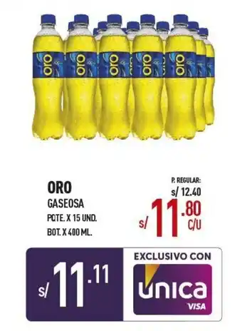 Vega Oro Gaseosa 15 x 400ml oferta