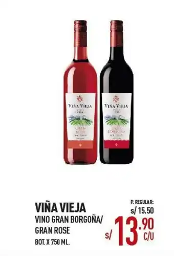 Vega Viña Vieja Vino Gran Borgoña/Gran Rose 750ml oferta