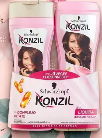Makro Pack shampoo + acondicionador konzil fragancias variadas pack de 2 unid. x 375 ml. oferta