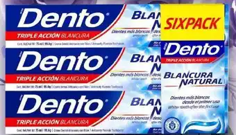 Makro Crema dental dento blancura natural pack de 6 unids. x 75 ml. oferta