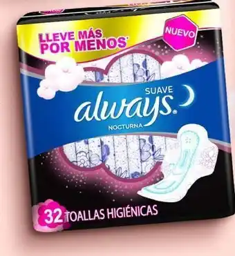 Makro Toallas higiénicas always suave / seca nocturna pqte. de 32 unids. oferta
