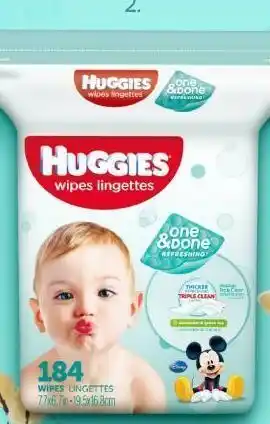 Makro Toallitas húmedas huggies one and done pqte. de 184 unids. oferta