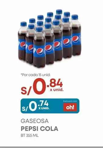 Makro Gaseosa pepsi cola 355ml oferta