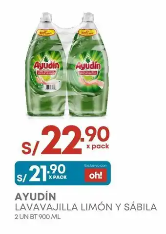 Makro Lavavajillas ayudín limón y sávila 900ml oferta