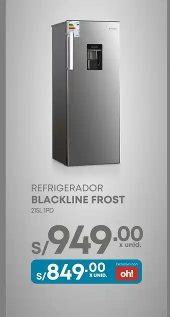 Makro Refrigerador blackline frost oferta
