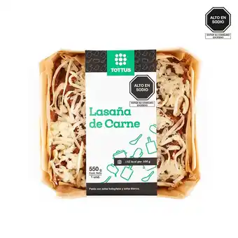Tottus Lasana de carne x 550 g oferta