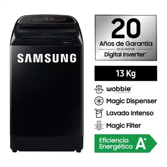 Tottus Lavadora 13 kg inverter negra oferta