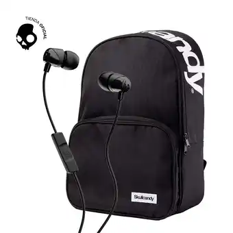 Tottus Audífonos jib mic negros + mochila plain negra oferta