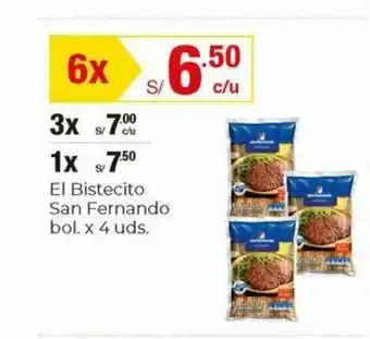 Metro El Bistecito San Fernando bol. x 4 uds oferta