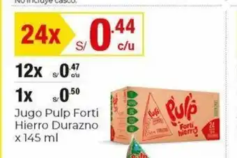 Metro Jugo Pulp Forti Hierro Durazno x 145 ml oferta