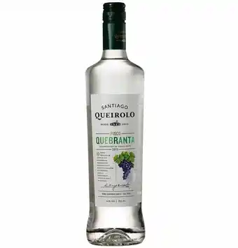 Plaza Vea Pisco SANTIAGO QUEIROLO Quebranta Botella 750ml oferta