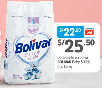 Plaza Vea Detergente en Polvo Bolívar Baby & Kids bl x 1.5kg oferta