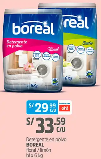 Plaza Vea Detergente en Polvo Boreal Floral / Limón bl x 6kg oferta