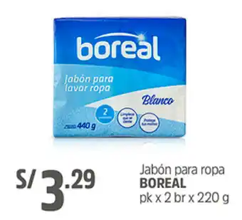 Plaza Vea Jabón para Ropa Boreal pk x 2br x 220g oferta