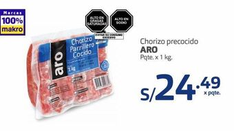 Makro Chorizo precocido aro pqte. x 1 kg. oferta