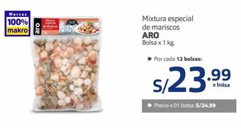 Makro Mixtura especial de mariscos aro bolsa x 1 kg. oferta