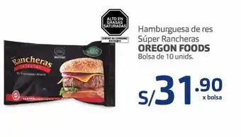 Makro Hamburguesa de res súper rancheras oregon foods bolsa de 10 unids. oferta