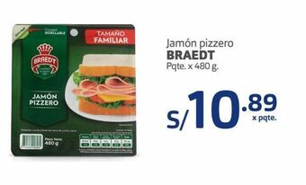 Makro Jamón pizzero braedt pqte. x 480 g. oferta