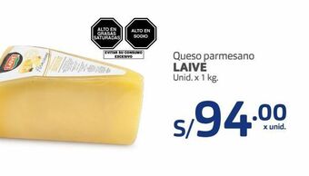 Makro Queso parmesano laive unid. x 1 kg oferta