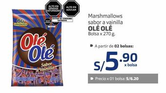 Makro Marshmallows sabor a vainilla olé olé bolsa x 270 g. oferta