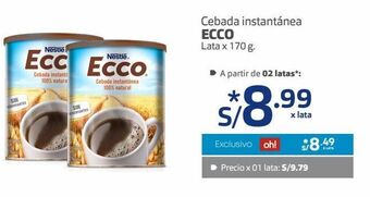 Makro Cebada instantánea ecco lata x 170 g oferta