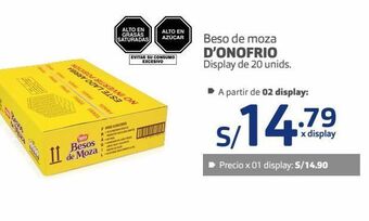 Makro Beso de moza d’onofrio display de 20 unids oferta