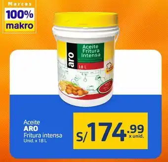 Makro Aceite aro fritura intensa unid. x 18 l oferta