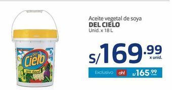 Makro Aceite vegetal de soya del cielo unid. x 18 l oferta