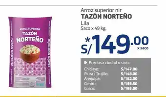 Makro Arroz superior nir tazón norteño lila saco x 49 kg oferta