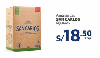 Makro Agua sin gas san carlos caja x 20 l oferta