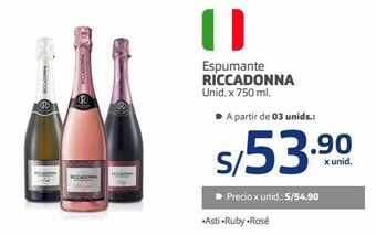Makro Espumante riccadonna unid. x 750 ml. oferta