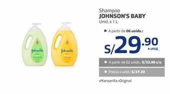 Makro Shampoo johnson's baby oferta