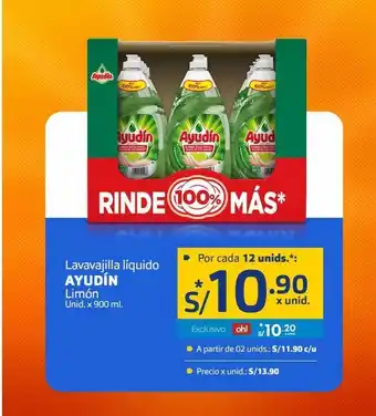 Makro Lavavajilla líquido ayudín oferta