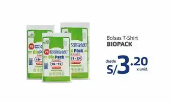 Makro Bolsas t-shirt biopack oferta
