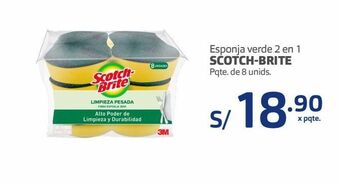 Makro Esponja verde 2 en 1 scotch-brite oferta