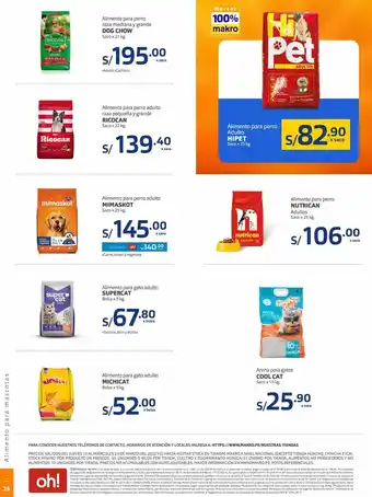 Makro Comida para animales dog chow oferta