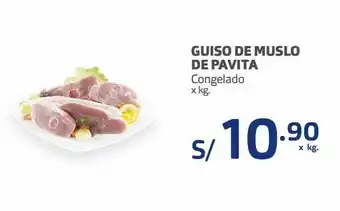 Makro Guiso de muslo de pavita congelado x kg. oferta