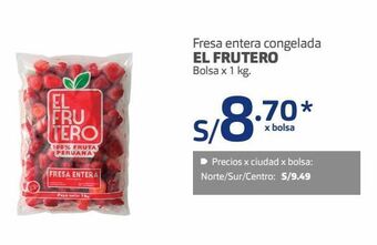 Makro Fresa entera congelada el frutero bolsa x 1 kg. oferta