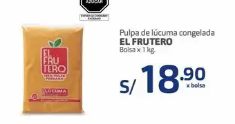 Makro Pulpa de lúcuma congelada el frutero bolsa x 1 kg. oferta