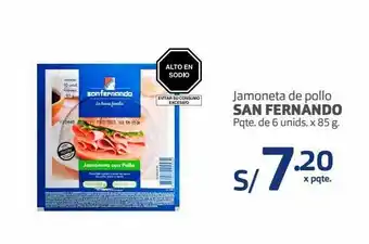 Makro Jamoneta de pollo san fernando pqte. de 6 unids. x 85 g. oferta