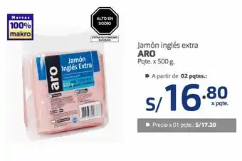 Makro Jamón inglés extra aro pqte. x 500 g. oferta