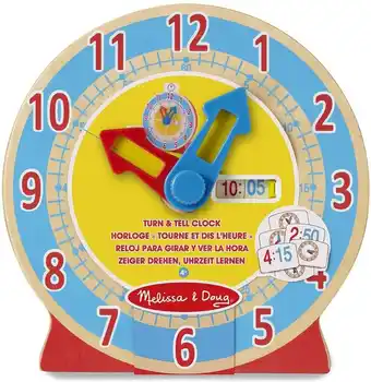 Tottus Reloj de madera turn and tell w oferta