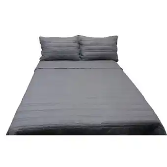 Tottus Quilt con funda sham gris 2 plz algodón oferta