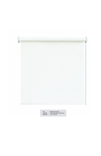 Tiendas EFE Cortina rollers blackout cero luz blanco oferta