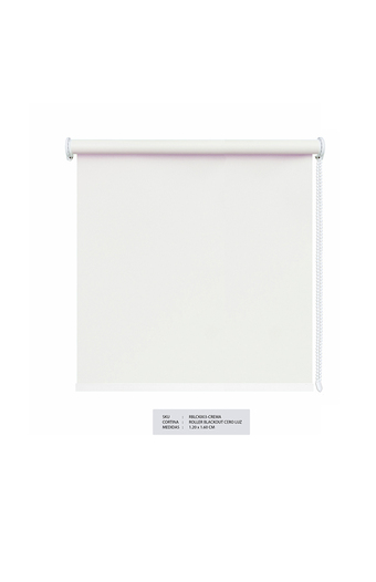 Tiendas EFE Cortina rollers blackout cero luz crema oferta