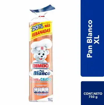 Plaza Vea Pan de Molde Blanco BIMBO Extra Grande Bolsa 750g oferta