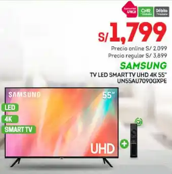 Tottus Samsung TV LED Smart UHD 4K 55" oferta