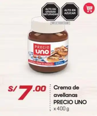 Hiperbodega Precio Uno Crema de Avellanas Precio Uno 400g oferta