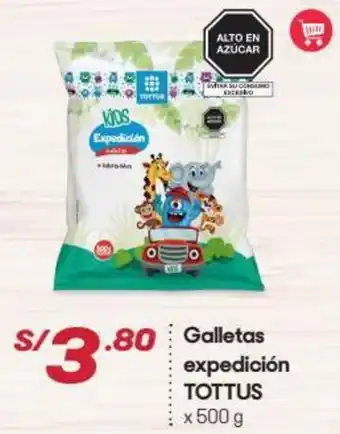 Hiperbodega Precio Uno Galletas Expedición Tottus 500g oferta